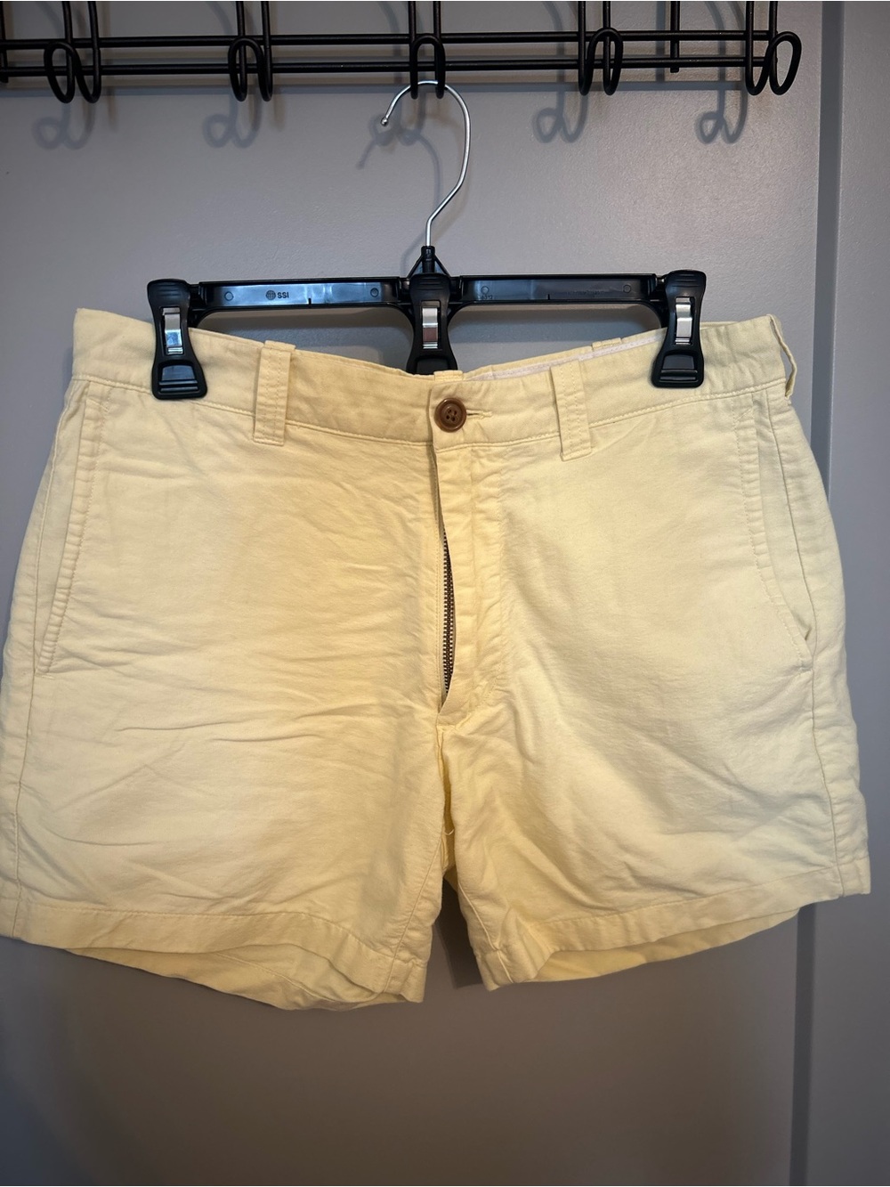 J. Crew Pale Yellow Cotton Chino Shorts